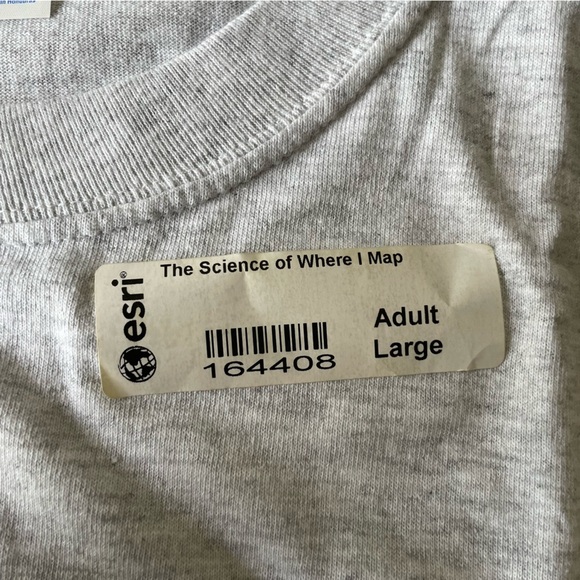 NWT Esri The Science of Where I Map Grey/Gray T-Shirt - Picture 9 of 9